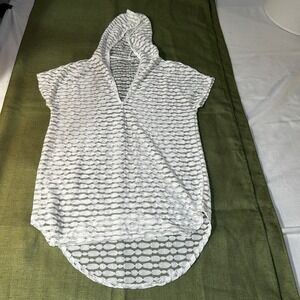 Jordan Taylor Swim Cover Up Dress Women Small White/off White Polyester Hooded